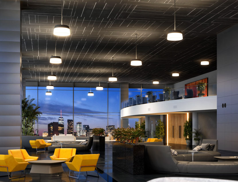 Hollowcore illuminates modern lounge area